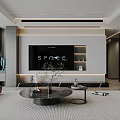 Modern Luxury Open Living And Dining Room Design With Glass Block Partition And Comfortable Furnishings