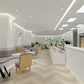 Modern Dessert Shop Bright Interior With Open Layout Glass Display Cases And Fresh Desserts