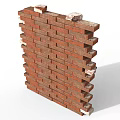 Red Brick Building Exterior Wall With Layered Stacked Bricks And Textured Surface Design