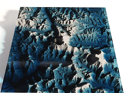 Microtopography Detailed Topographic Structure With Natural Textures And Features 3d model