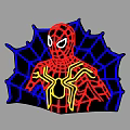 SpiderMan Themed Decorative Light with Red Yellow Blue Web Pattern for Room Decoration