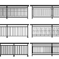 Various Modern Fence Railing Designs With Decorative Patterns And Simple Structures 3d model