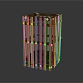 Sturdy Rectangular Frame Equipment with Brown Bars and Golden Decorative Connectors