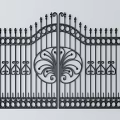 Ornate Wrought Iron Entry Gates With Various Scrollwork Designs And Gold Black Finishes