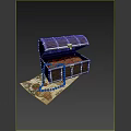 Open Treasure Chest Filled With Gold Coins Pearl Necklace And Old Paper