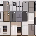 Various Styles Of Refrigerators And Freezers For Home Kitchen Appliances