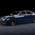 Blue Lexus Sedan With Sleek Body Design And Alloy Wheels Features