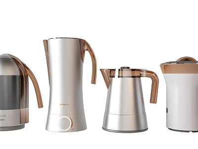 Stainless Steel Modern Household Electrical Appliances In Silver And White For Home Kitchen 3d model