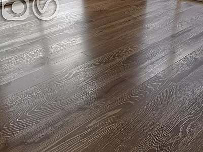 Dark Brown Hardwood Wooden Floor With Natural Grain Pattern And Polished Shiny Surface 3d model