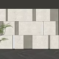 Modern rock background wall 3d model