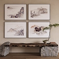 New Chinese Decorative Painting 3d model