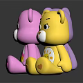 Colorful Stuffed Toy Bears For Kids With Rainbow Sun And Heart Patterns
