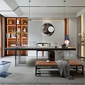 New Chinese Style Study 3d model