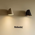 Modern Design Wall Sconces in Light and Dark Tones on Beige Wall by Molteni&C