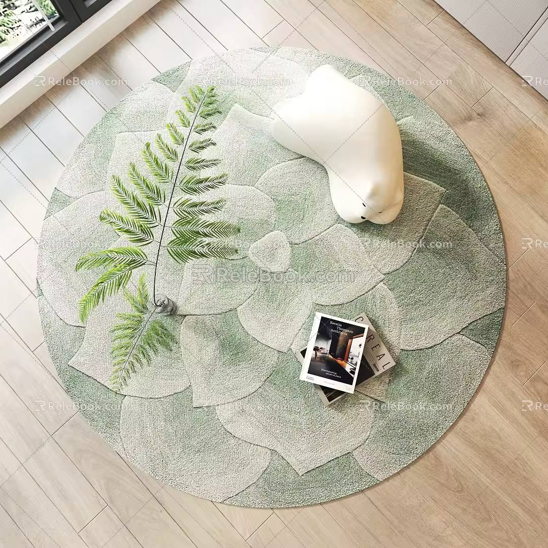 Round carpet 3d model