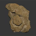 Natural Wooden Stone Material with Rough Yellowish Brown Texture in Stacked Form