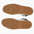 Black White Brown High Top Leather Sneakers With Stylish Design And Brown Sole