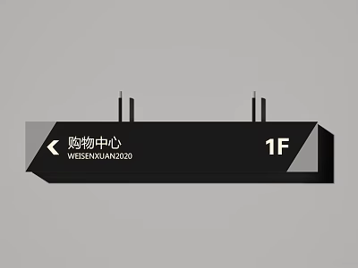 Modern Commercial Signage for Shopping Mall With 1F Directional Indicator and Identifier 3d model