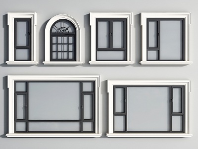 windows european-style windows arched windows casement windows floor-to-ceiling windows round windows model