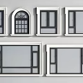 Various Design Casement Windows With Different Frame Styles And Glass Panels 3d model