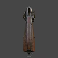 Vintage Revolver With Wooden Grip Metal Cylinder And Classic Design Details