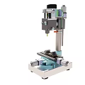 Small Industrial Drilling Machine with Vertical Column Motorized Worktable and Precision Drilling Mechanism 3d model