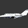 Small Jet Airplane with White Blue Stripes USA Logo Tail Modern Design Shiny Surface Dark Background