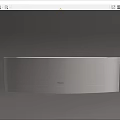 Modern Air Conditioner Fan With Sleek Curved Design In Silver And Dark Gray