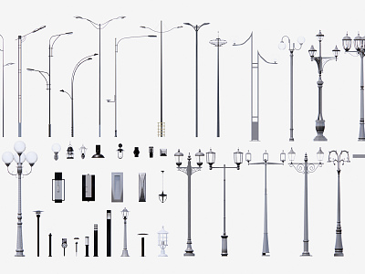 Modern lamp combination street lamp landscape lamp model