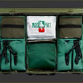 Open First Aid Kit Case With Gloves And Emergency Supplies First Aid Label Inside 3d model