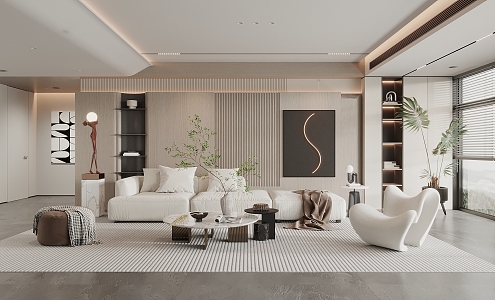 modern living room 3d model