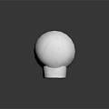 White Dome Shaped Structure With Arched Entrance And Brick Like Texture On Smooth Reflective Surface 3d model