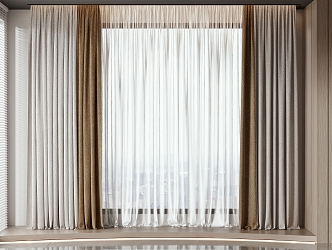 Modern Curtains 3d model