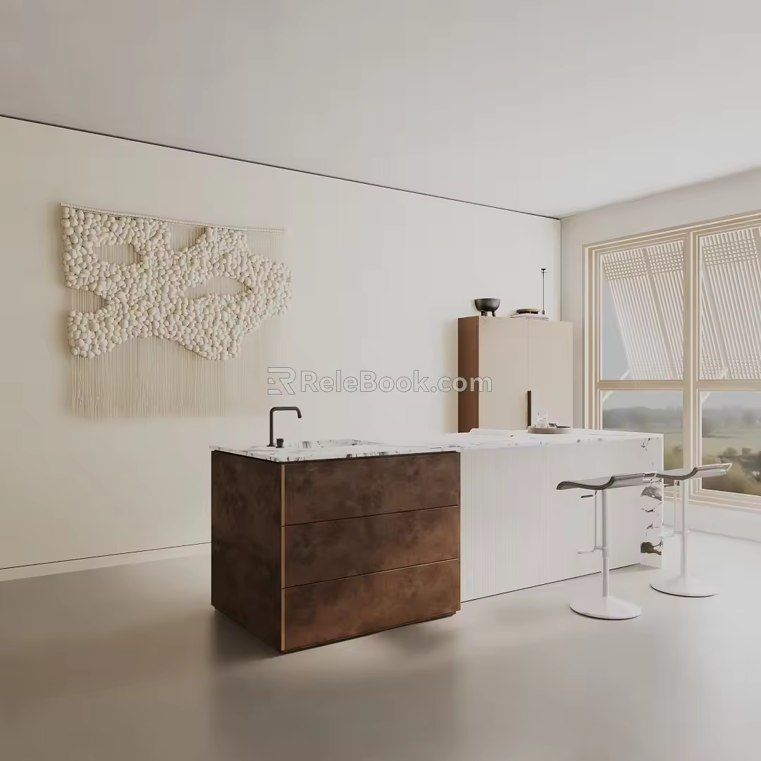 Modern dining table 3d model