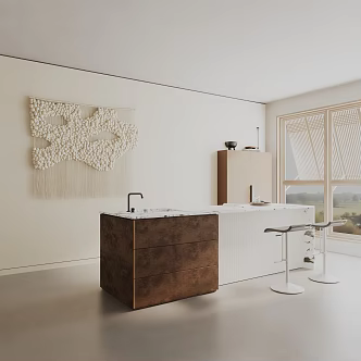 Modern dining table 3d model
