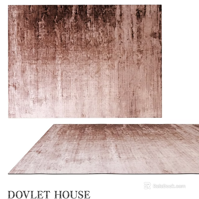 Soft Textured Square Carpet In Beige Tone For Modern Living Room Decoration 3d model 