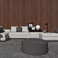 Modern Sofa Coffee Table Combination Corner Sofa Coffee Table Sofa Pier 3d model