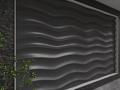 Modern background wall 3d model