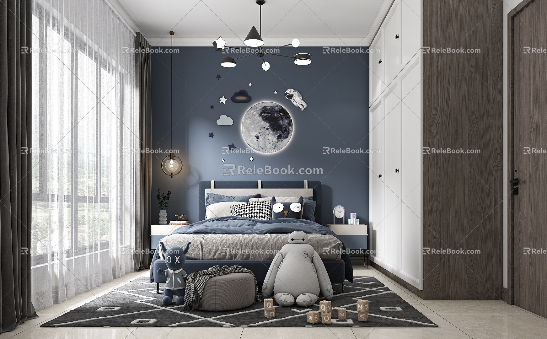 Modern Boys' Room 3d model