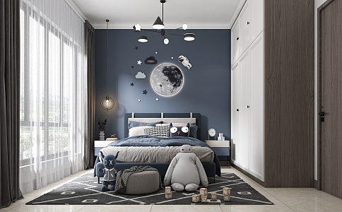 Modern Boys' Room 3d model