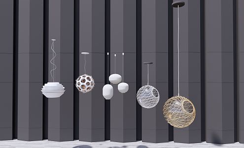 Modern chandelier 3d model