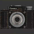 Vintage Camilla 2 Camera Electronic Device With Retro Design Black Body And Silver Lens