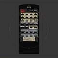 Modern AVIA Television Remote Control with Multiple Function Buttons and Titanic Label
