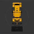 Yellow Heavy Duty Construction Loader With Front Bucket Cab And Large Tires