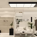 Modern Clothing Store Interior With White And Black Decor Clothing Racks Mannequins Mirrors And Plants