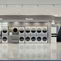 Panasonic Mall Store Featuring Modern Home Appliances Washing Machines And Display Area