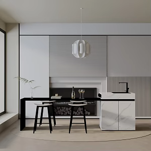 Modern table combination 3d model