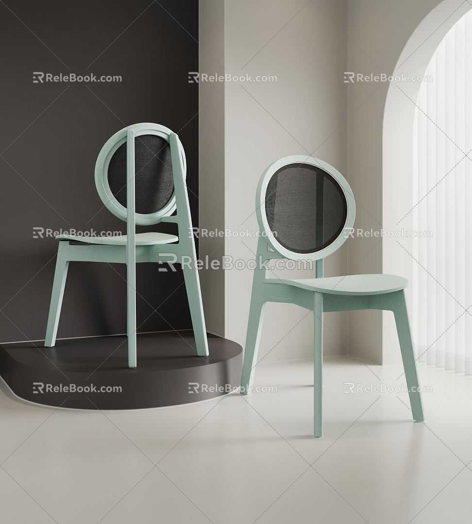 Modern Lounge Chair Dining Chair Single Chair 3d model