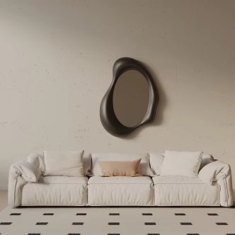 Modern three-seat sofa 3d model
