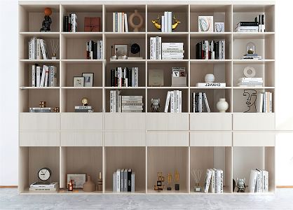 Modern bookcase 3d model